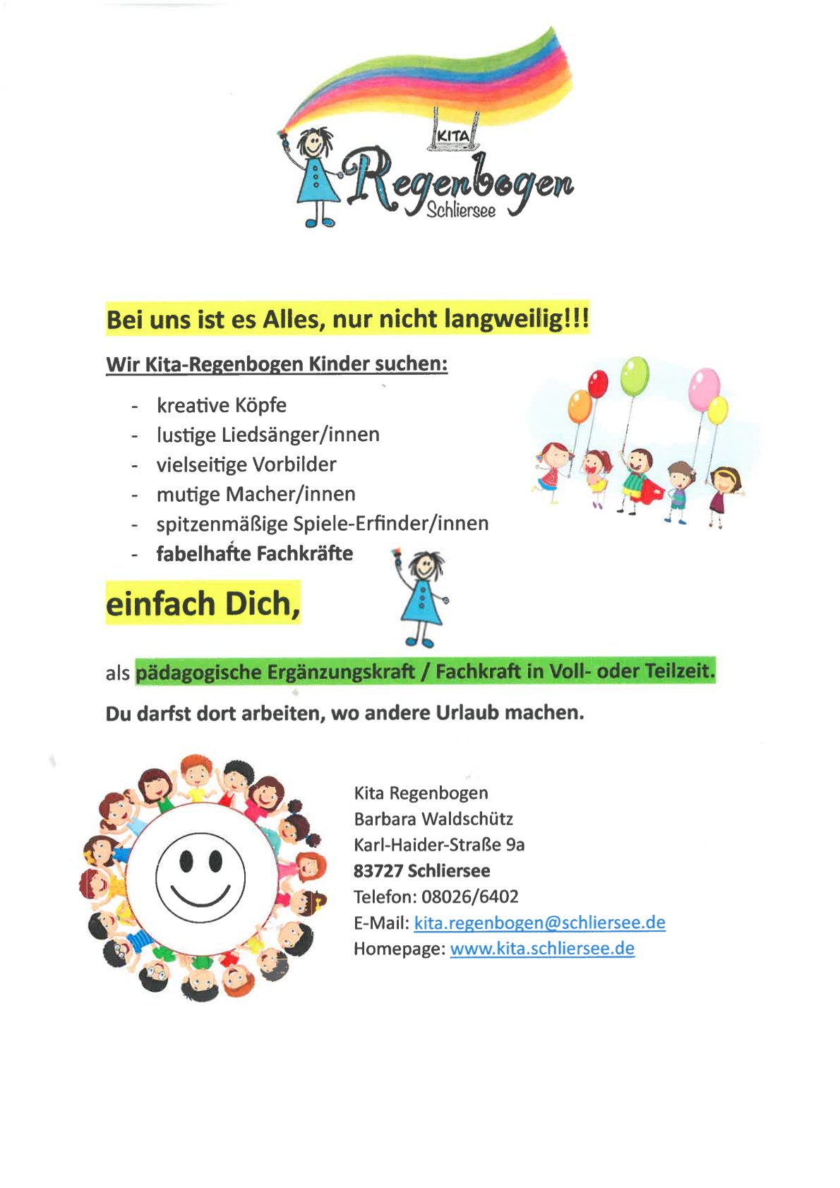 Pädagogische Ergänzungskraft - Kinderpfleger (m/w/d)